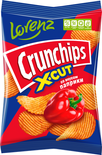

Чипсы Crunchips X-Cut картофельные рифленые со вкусом паприки 70 г