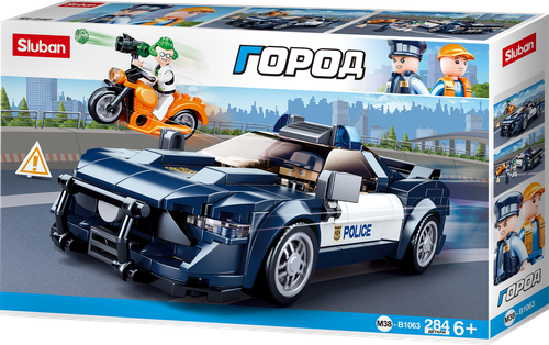 

Конструктор Sluban полиция погоня M38-B1063 284 деталей 38х23.7х6.7 см