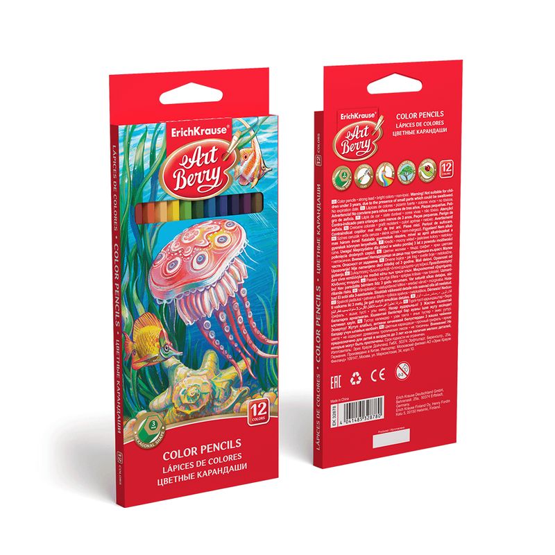 

Цветные карандаши ErichKrause ArtBerry 12 цветов