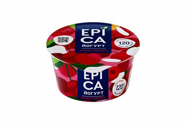 Йогурт Epica натуральный вишня черешня 4.8%
