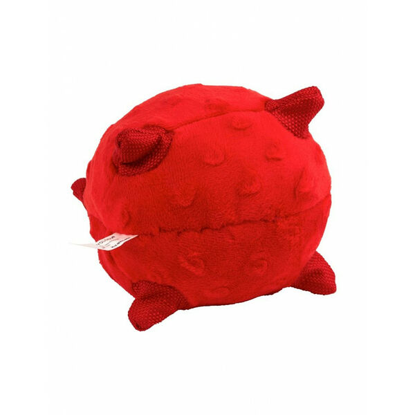 Playology Сенсорный плюшевый мяч для щенков Puppy sensory ball с ароматом говядины, красный 11 см/ до 15,9 кг