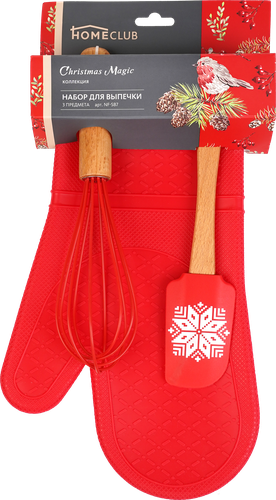 

Набор для выпечки HOMECLUB 3 предмета, силикон, дерево, Арт. NF-SB7