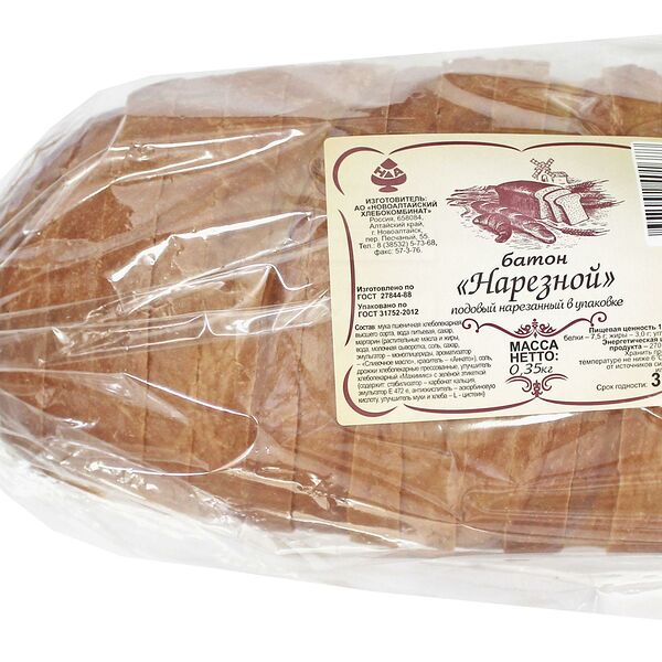 Батон Новоалтайский Хк Нарезной нарезка
