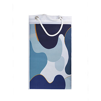 Штора для ванной Tkano синего цвета с авторским принтом из коллекции Freak Fruit, 180х200 см