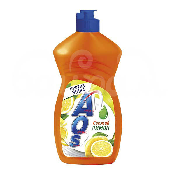 Средство для мытья посуды AOS 450гр Лимон