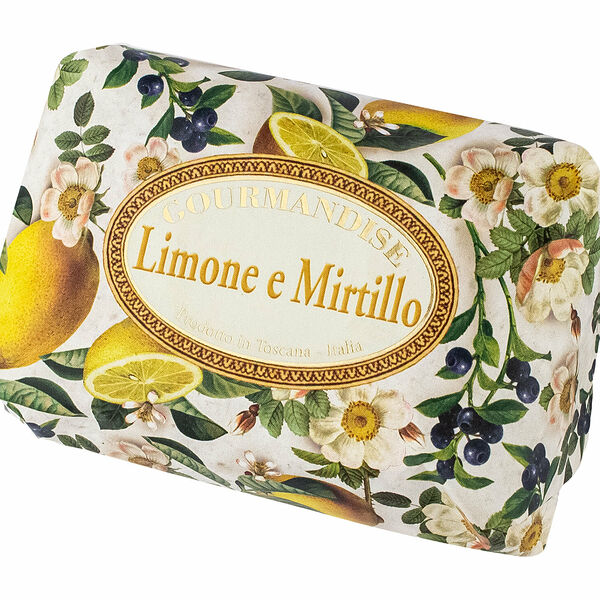 GOURMANDISE Мыло натуральное парфюмированное Лимон и черника, 200 г