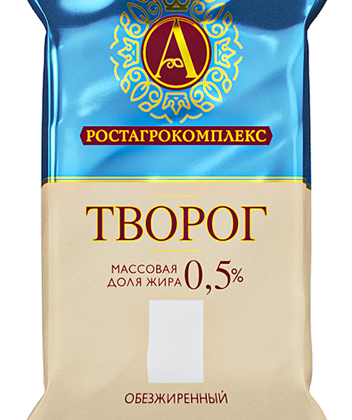 Творог А.РОСТАГРОКОМПЛЕКС обезжиренный, без змж