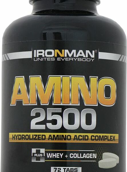 Продукт для питания спортсменов белковый Ironman Amino 2500, 72 таблетки