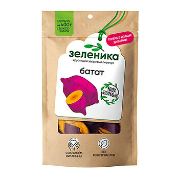 Батат сушёный Зеленика Здоровый перекус