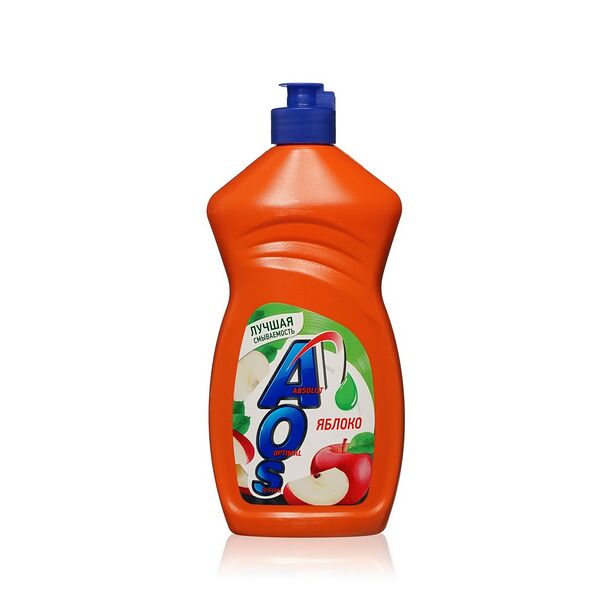 Гель для мытья посуды AOS яблоко, 415 г