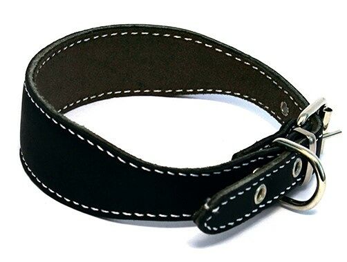 Каскад ошейник кожаный д/левретки таксы с синтепоном 25-32 см.