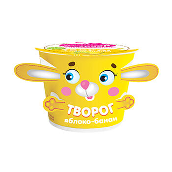 Творог детский Нежный Возраст яблоко и банан 4% с 3х лет