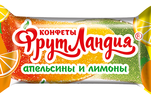 Конфеты СЛАВЯНКА Неглазированные Фрутландия Апельсинов и Лимонов ВЕС до 250г