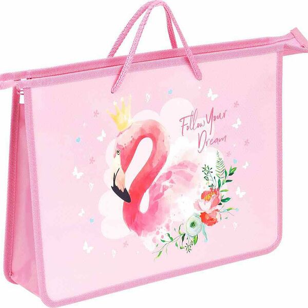 Папка А4 Art Space Flamingo с ручками, 75 мм