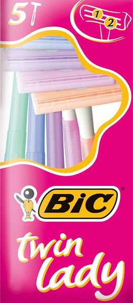 Бритвы одноразовая женская BIC Twin Lady 2 лезвия, 5шт