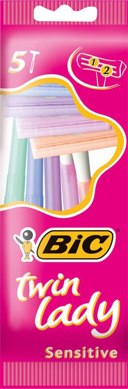 

Бритвы одноразовая женская Bic Twin Lady 2 лезвия 5 шт