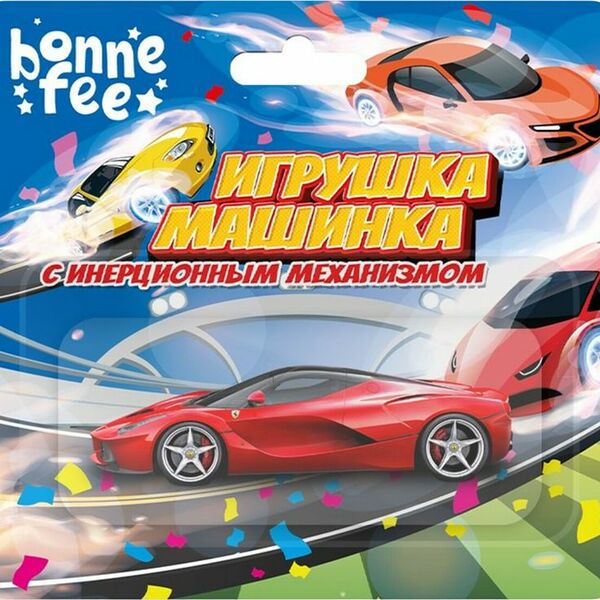 Игрушка Bonne Fee Машинка с иннерционным механизмом 8.5х3.9х2.5см 1шт.