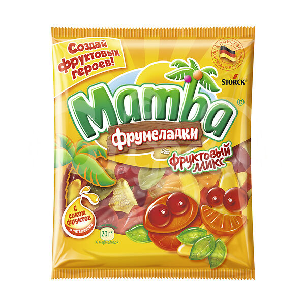 Мармелад жевательный Mamba Фрумеладки 72гр Фруктовый микс