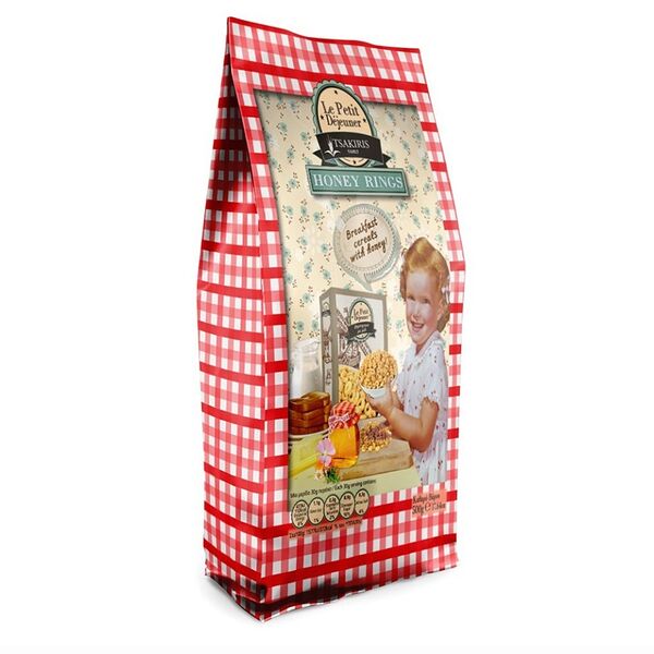 Готовый завтрак Tsakiris Family Медовые колечки из овса и кукурузы, 500г