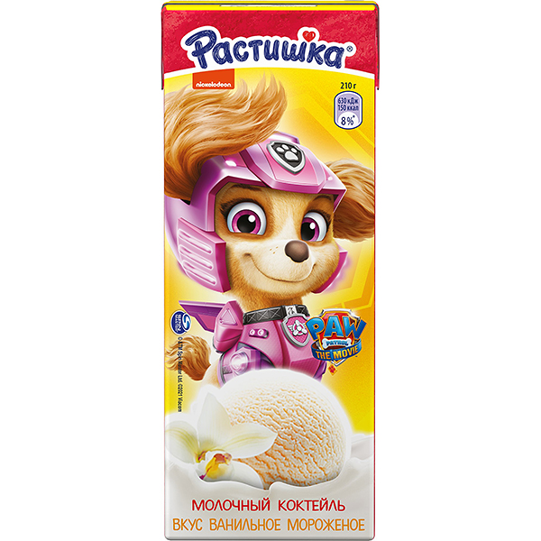 Коктейль молочный Растишка со вкусом Ванильного мороженого 2%