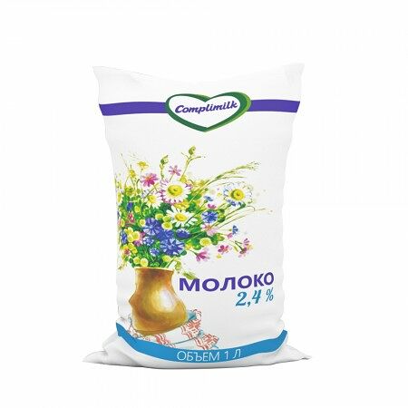Молоко паст жир. 2.4% п/эт 1 л Complimilk