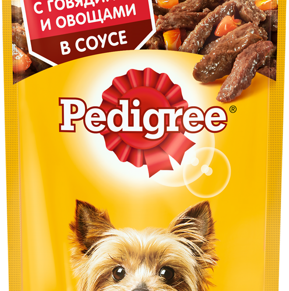 Корм для собак Pedigree с говядиной и овощами, в соусе