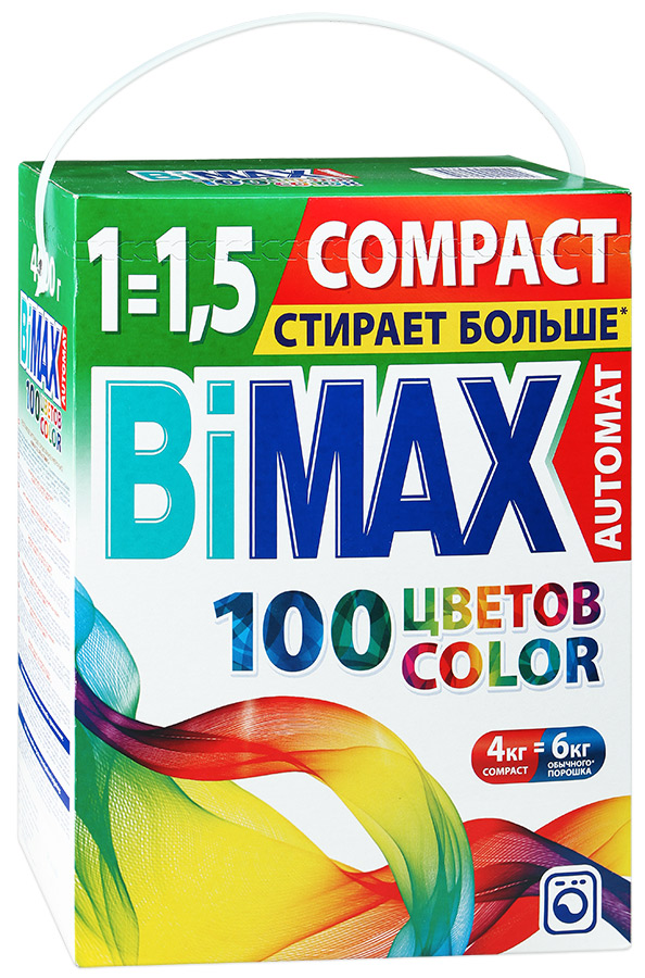

Стиральный порошок Bimax 100 цветов Color Compact автомат, 4000 г
