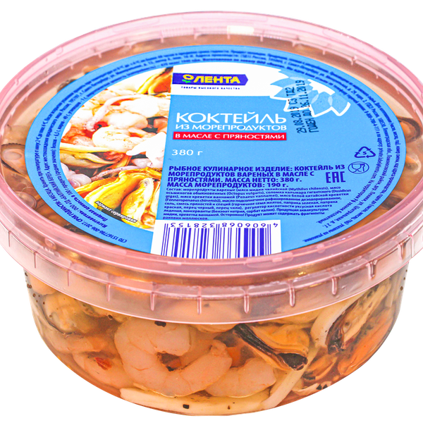 Коктейль из морепродуктов ЛЕНТА в масле с пряностями