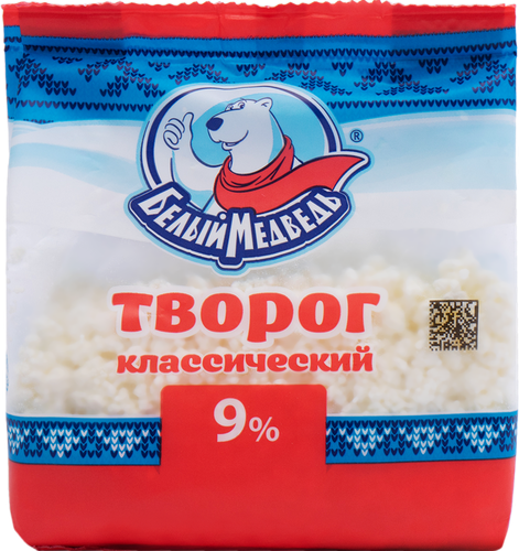 

Творог Белый Медведь 9%, без змж, 250г