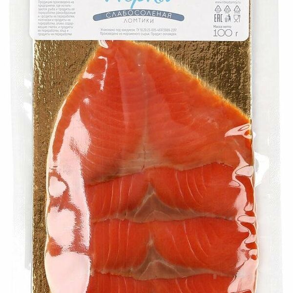 Нерка слабосоленая Экстра Фиш ломтики, 100 г