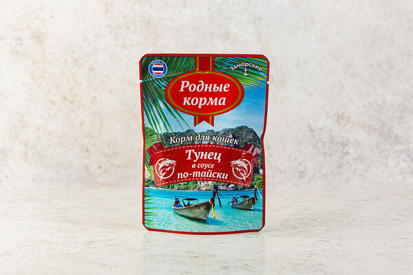 Корм влажный для кошек Тунец в соусе по-тайски