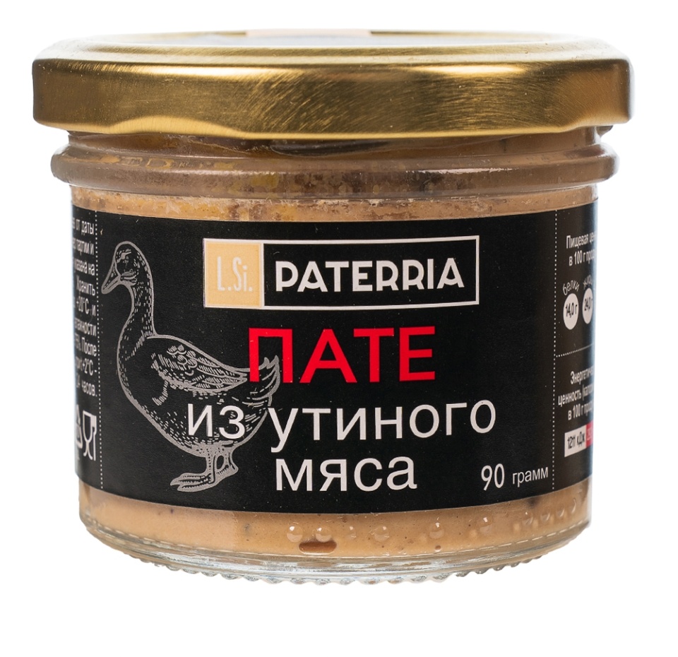 

Пате Paterria из утиного мяса, 90 г