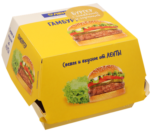 

Бургер ЛЕНТА FRESH с говядиной и горчицей, 205г