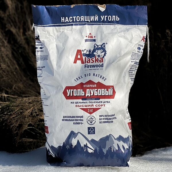 Уголь дубовый Alaska Firewood отборный