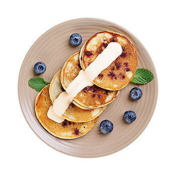 Панкейки черничные с творожным кремом, Уже Готово, 4-5 шт в наборе