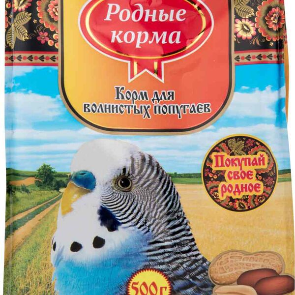 Корм для волнистых попугаев Родные корма с арахисом