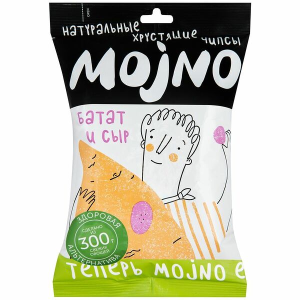 Чипсы Mojno из батата с сыром Чеддер, 75г