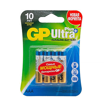Батарейки алкалиновые GP Ultra Plus AAA 4 шт. LR03