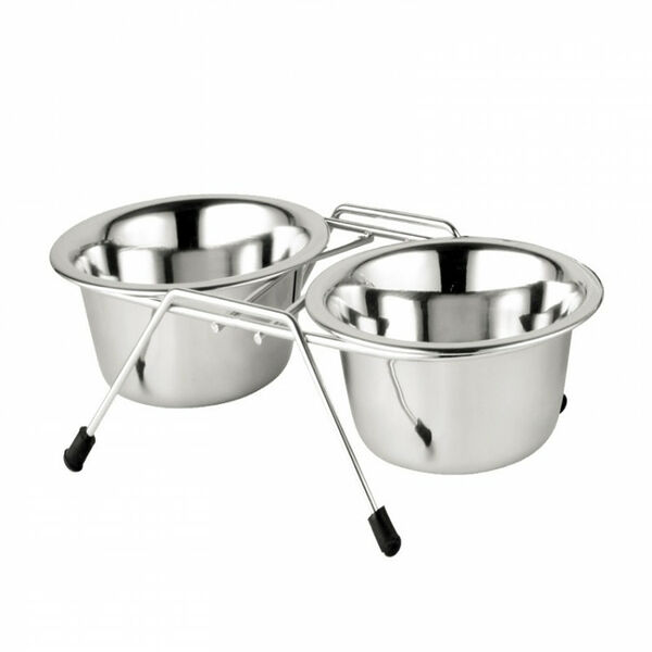 Подставка с металлическими мисками 2*0,80л  ANKUR 
