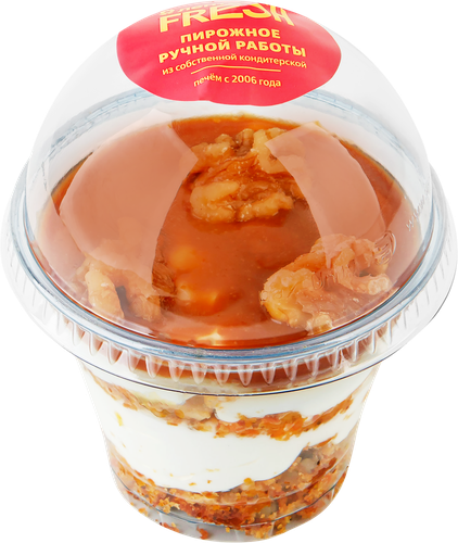 

Пирожное Лента Fresh Морковное с соленой карамелью 160 г