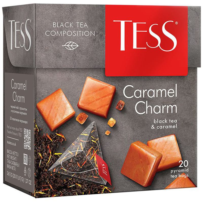 

Чай черный Tess Caramel charm в пирамидках 20 шт. 36 г