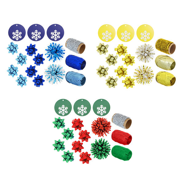 Сноу бум набор для упаковки подарка, банты, ленты, каркасная лента
