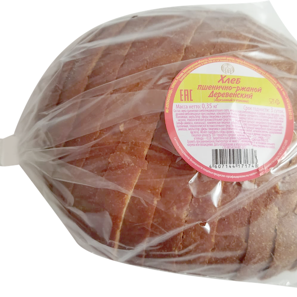 Хлеб Хлебозавод Деревенский пшенично-ржаной нарезка