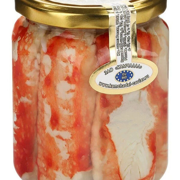 Мясо краба в стеклянной банке Премиум
