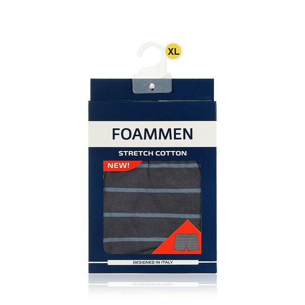 Мужские трусы-боксеры Foammen Fo210007-1 Голубая Полоска XL