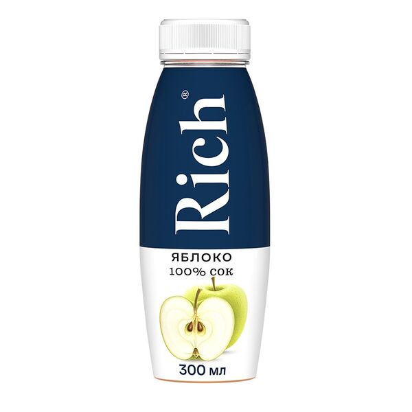 Яблочный сок Rich восстановленный осветленный 300 мл