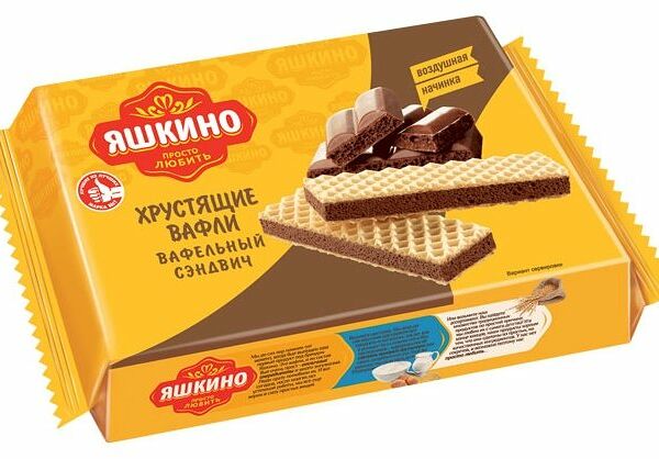 Вафли Яшкино Вафельный сэндвич с воздушной начинкой