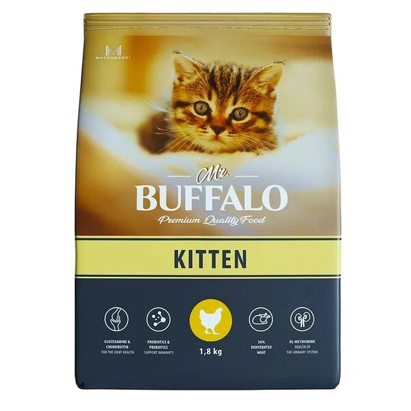 Mr.Buffalo Kitten сухой корм для котят Курица