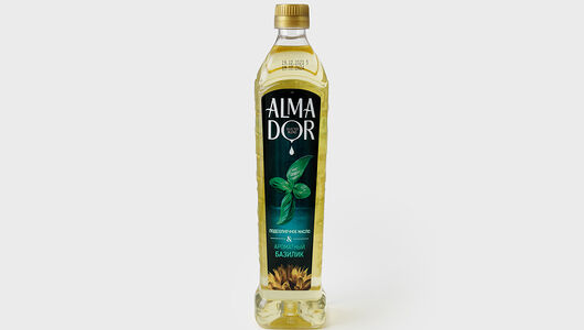 Масло подсолнечное Almador рафинированное дезодорированное с ароматом базилика 750 мл