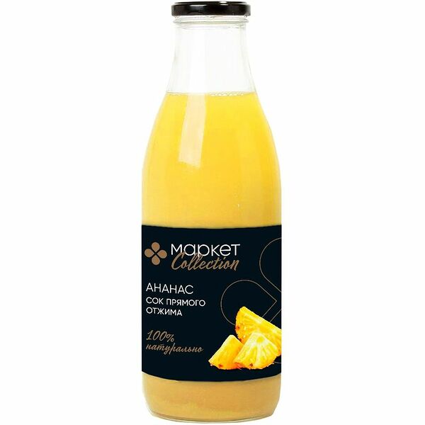 Сок ананасовый неосветленный Market Collection, 1л